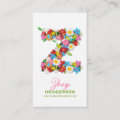 Lentbloemen "Z" Monogram Profielkaart Visitekaartje (Voorkant)