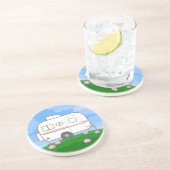 Lentbloemen Zandsteen Onderzetter (Zijkant)