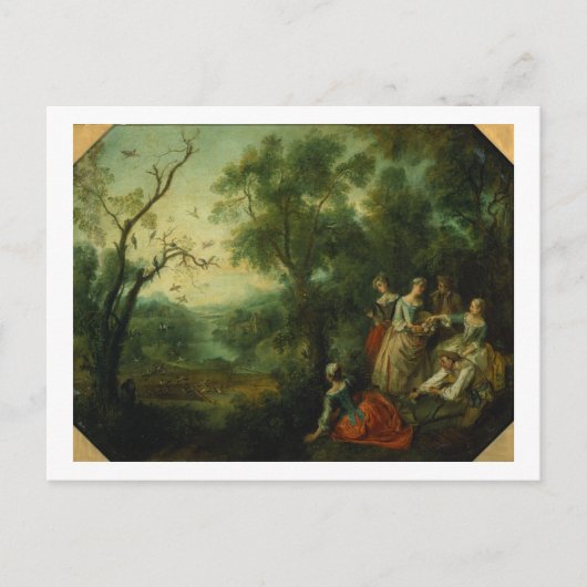 Lente, 1738 (olie op canvas) briefkaart (Voorkant)