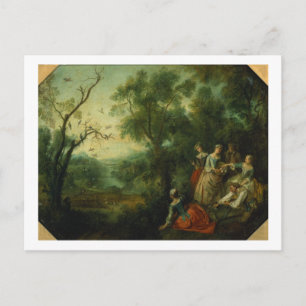 Lente, 1738 (olie op canvas) briefkaart