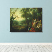 Lente, 1738 (olie op canvas) canvas afdruk (Insitu (Houten vloer))