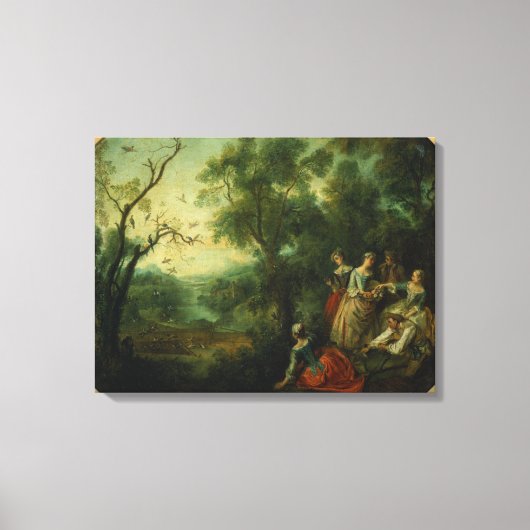 Lente, 1738 (olie op canvas) canvas afdruk (Voorkant)