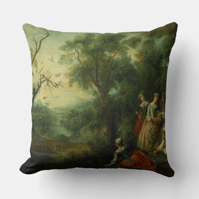 Lente, 1738 (olie op canvas) kussen (Voorkant)