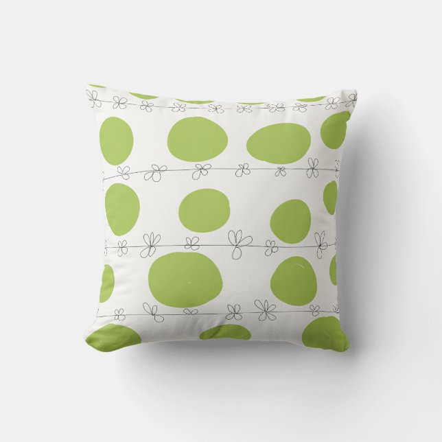 Lente 2017 groene Custom All-Over-Print kussen. Kussen (Voorkant)
