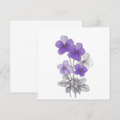 Lente 27 bloemen, lijntekening, minimalistisch, ca (Voorkant / Achterkant)