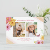 Lente 2 Foto Uitnodiging (Staand voorkant)