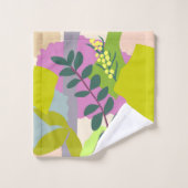 Lente Abstracte kleurenblokken Bad Handdoek (Wasdoekje)