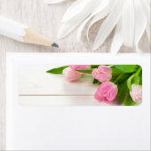 Lente Achtergrond met Tulpen Bloemen Etiket (Insitu)