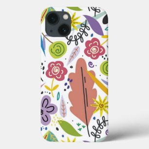 Lente-achtergrond van Multicolor Flowers Case-Mate iPhone Case