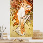 Lente Alfons Mucha Art Nouveau Poster (Keuken)