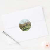 Lente als bomen ronde sticker (Envelop)