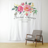 Lente Aquarel Bloemen Bruidsdiner Fotohokje Wandkleed (In situ)