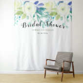Lente Aquarel Bloemen Bruidsdouche Fotohokje Wandkleed (In situ)