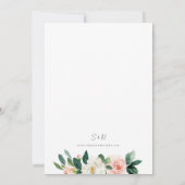 Lente Aquarel Bloemen Bruiloft Uitnodiging (Achterkant)