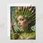 Lente Asperge Fairy Briefkaart (Voorkant / Achterkant)