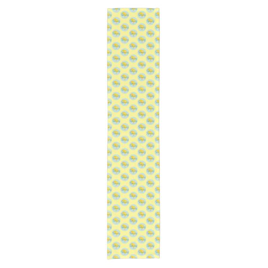 Lente Baby Chick Pattern Schattige Land Korte Tafelloper (Voorkant)