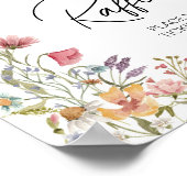 Lente Baby in Baby shower Bloom Diaper Raffle Poster (Hoek)