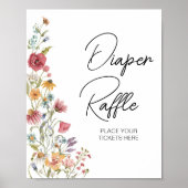 Lente Baby in Baby shower Bloom Diaper Raffle Poster (Voorkant)