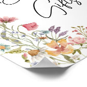 Lente Baby in Bloom Baby shower Boeken en geschenk Poster (Hoek)