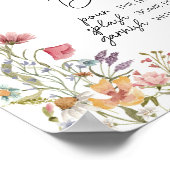 Lente Baby in Bloom Baby shower Moeder Osa Bar Poster (Hoek)