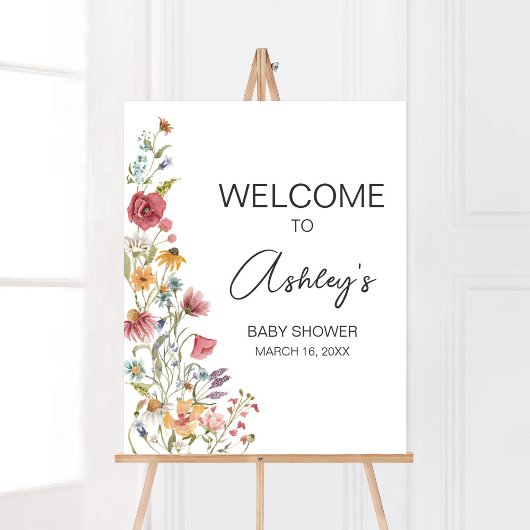 Lente Baby in Bloom Baby shower Welkom Poster