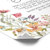 Lente Baby in Bloom Baby shower Zeg niet Baby Poster (Hoek)