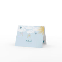 Lente Baby shower dank je wel kaart