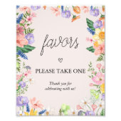 Lente Baby Shower Favoren Bord Foto Afdruk (Voorkant)