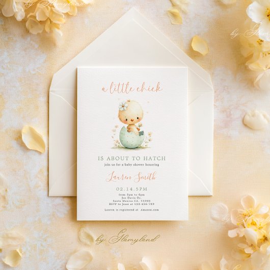 Lente Baby Shower Kleine Kuiken Kaart