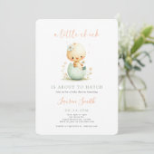 Lente Baby Shower Kleine Kuiken Kaart (Staand voorkant)