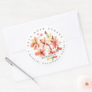 Lente Baby Shower Lieveheersbeestje Retouradresl Ronde Sticker