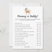 Lente Baby Shower | Mamma of Papa Spel Kaart (Voorkant)