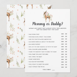 Lente Baby Shower | Mamma of Papa Spel Kaart
