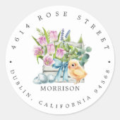 Lente Baby Shower | Pasen Retouradres Label (Voorkant)
