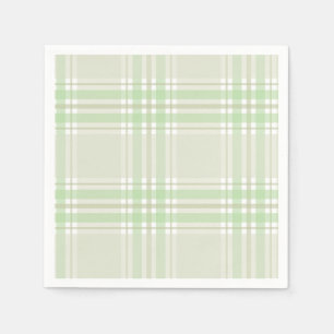 Lente Baby Shower Salie Groen Geruit Papier Servet