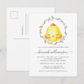 Lente Baby | Uitnodiging tot Baby shower bij Pasen (Voorkant / Achterkant)