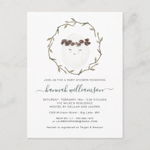 Lente Baby   Uitnodiging tot Baby shower bij Pasen Briefkaart