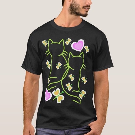 Lente Begin Retro Katten Kittens Kinderen T-shirt (Voorkant)