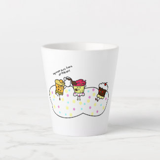 Lente beker van cupcake-meisjes latte mok