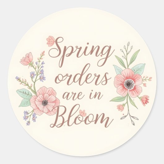 Lente bestellingen in bloei ronde sticker (Voorkant)