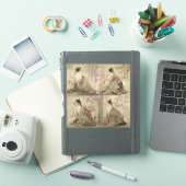 "Lente bij het aanbreken van de dag" Japanse kat i Sticker (iPad Cover)