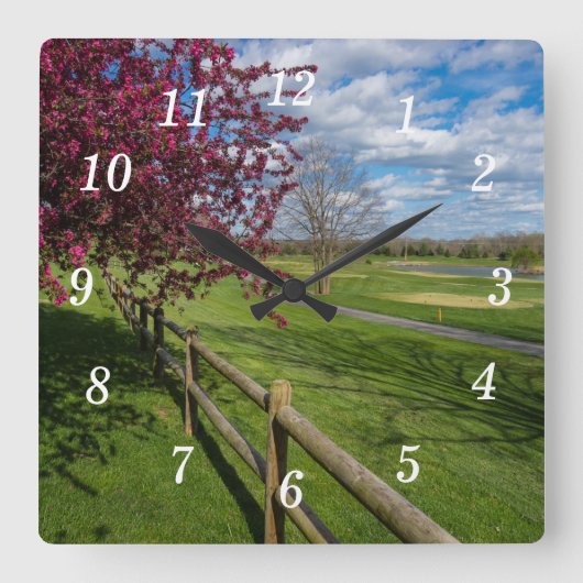 Lente bij Rivercut wandklok (Voorkant)