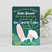 Lente-bijeenkomst met konijnenoren kaart (Staand voorkant)