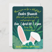 Lente-bijeenkomst met konijnenoren kaart (Voorkant)