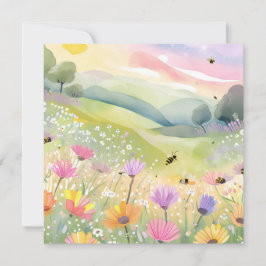 Lente Bijen Bloemvelden | Bloemrijke Kleurrijke Na Kaart