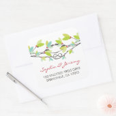 Lente bladeren geknoopt liefde bomen grillige brui vierkante sticker (Envelop)