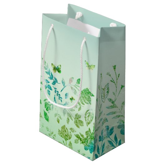 Lente bladeren klein cadeauzakje (Achterkant Gekanteld)