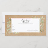 Lente Bladeren Rustieke Kraft Cadeaubon (Voorkant)