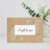 Lente Bladeren Rustieke Kraft Cadeaubon (Staand voorkant)