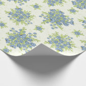 Lente Blauwe Bloemen Bloemstuk Cadeaupapier (Hoek)